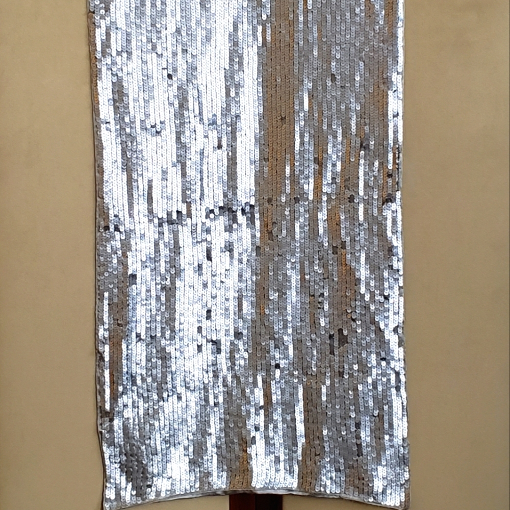Silver Metallic Sequin Wrap